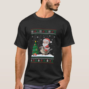 Camiseta Árvore de Natal Feia Luzes de Natal Papais noeis X