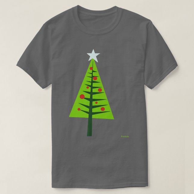Camiseta Árvore de Natal Feliz (Frente do Design)