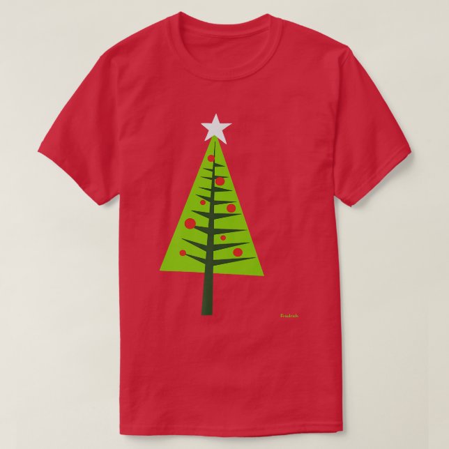 Camiseta Árvore de Natal Feliz (Frente do Design)