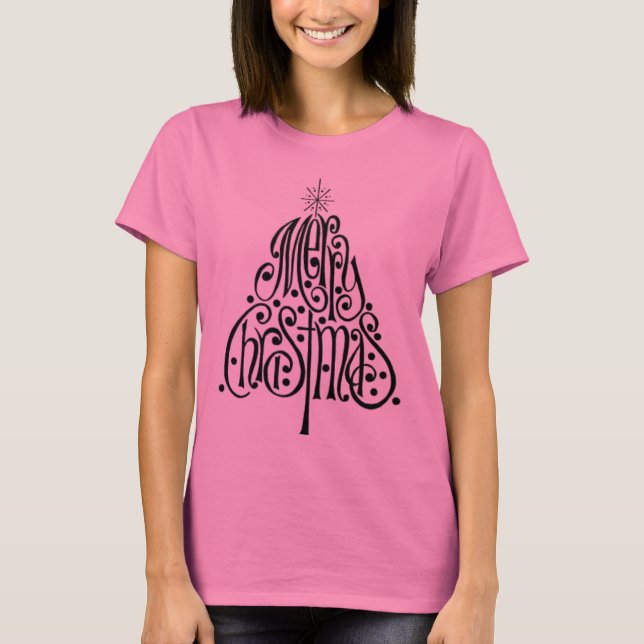 Camiseta árvore_de_natal_feliz (Frente)