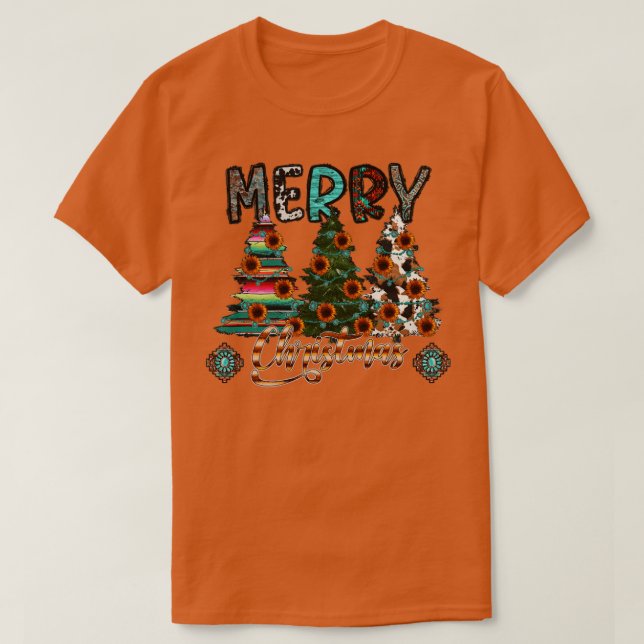 Camiseta Árvore de Natal Feliz Natal Cristão (Frente do Design)