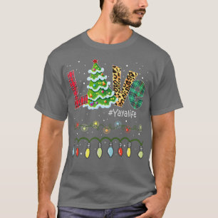 Camiseta Árvore de Natal Feminina Amor Vovó Yaya Vida Buffa