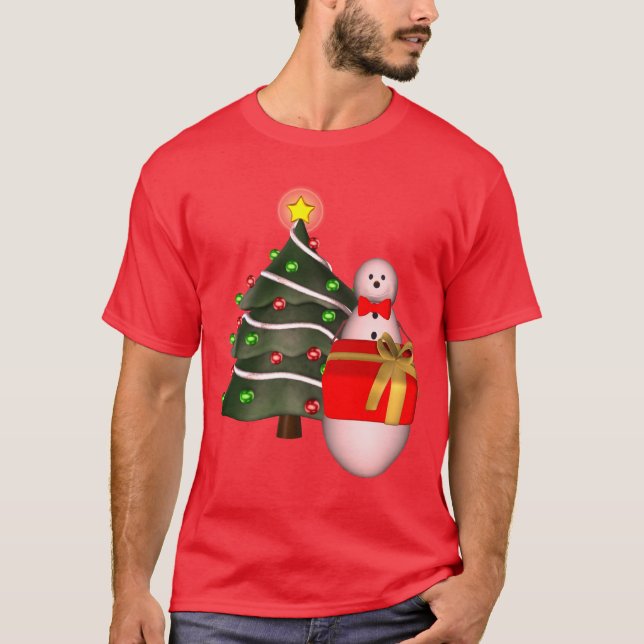 Camiseta Árvore de Natal - Feriado de Neve (Frente)
