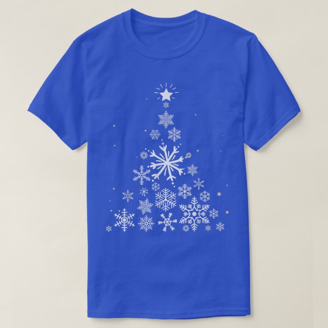 Camiseta Árvore de Natal Floco de Neve  (Frente do Design)