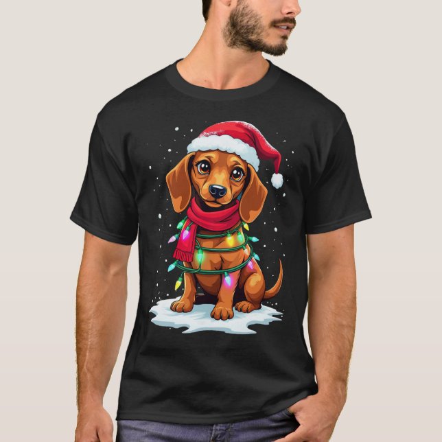 Camiseta Árvore de Natal Fresca Fora de Natal Fofo Santa Lu (Frente)