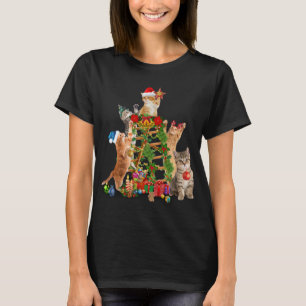 Camiseta Árvore de Natal Gato de Natal Feio Pai de Gato
