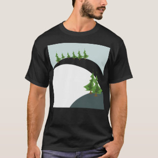 Camiseta Árvore De Natal Geométrica Design na Montanha De N