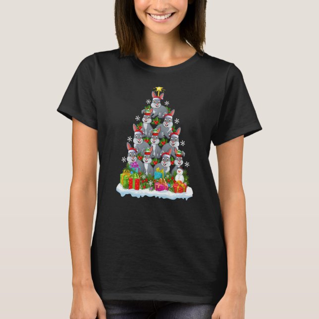 Camiseta Árvore de Natal Hare Hare Holiday Hare (Frente)
