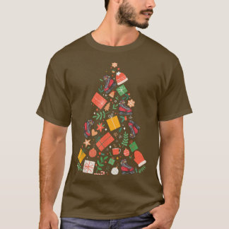 Camiseta Árvore de Natal Ice Skaternizadores Xmas Engraçado