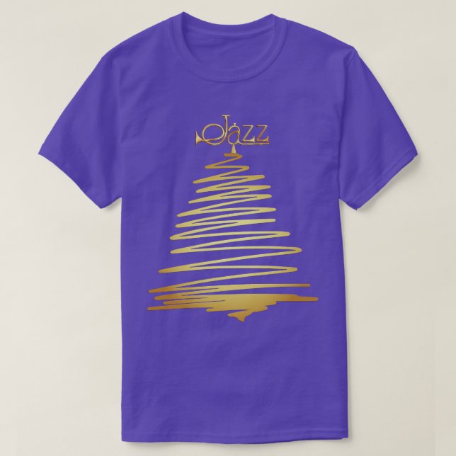 Camiseta Árvore de Natal Jazz (Frente do Design)