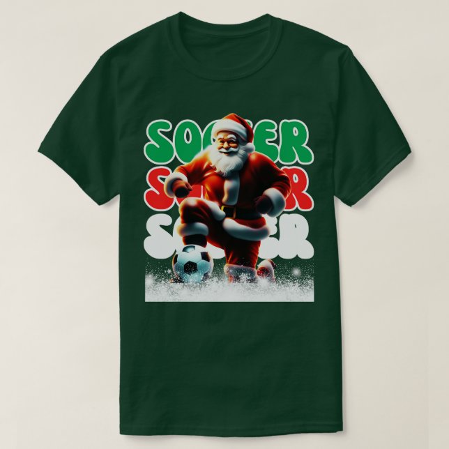 Camiseta Árvore de Natal Jogadores de Natal Meninos Mulhere (Frente do Design)