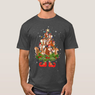 Camiseta Árvore de Natal Kangaroos Luzes Engraçadas Santa H