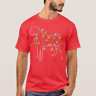 Camiseta Árvore de Natal Leve Pajama Xmas Amante de Cachorr