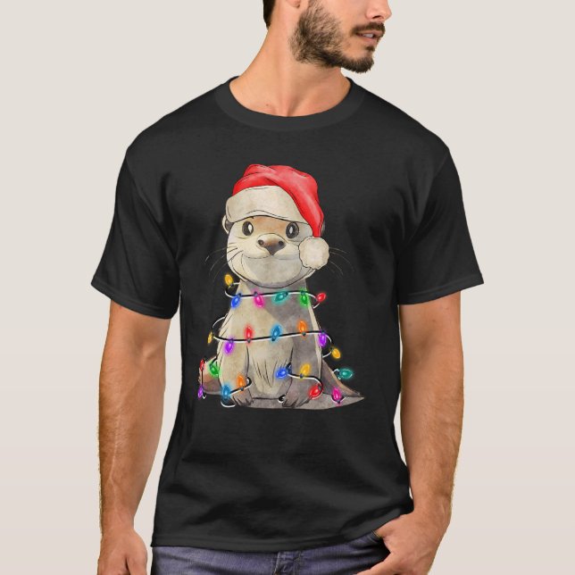 Camiseta Árvore de Natal Leve Pajama Xmas Gra (Frente)
