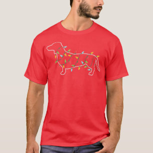 Camiseta Árvore de Natal Light Pajama Xmas Dog lov