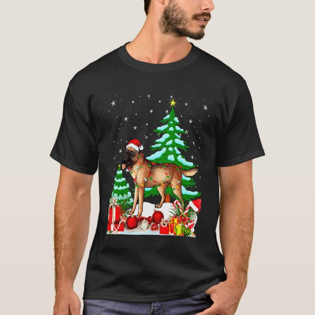 Camiseta Árvore de Natal Malinois (Frente)