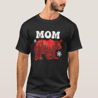 Camiseta Árvore de Natal Mamãe Ursa Tee Famílias Correspond