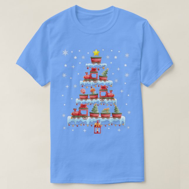 Camiseta Árvore de Natal Merry Xmas Cookies do trem Criança (Frente do Design)