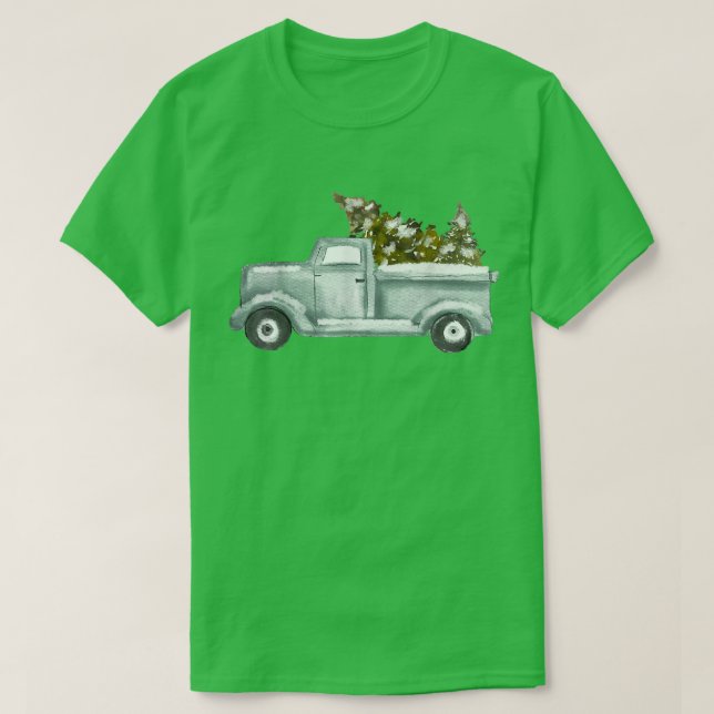 Camiseta Árvore de Natal no caminhão de Natal  (Frente do Design)