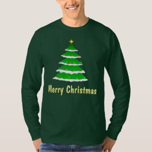 Camiseta Árvore de Natal no t-shirt longo da Capa dos