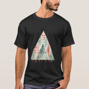 Camiseta Árvore de Natal Nórdica Escandinávia Boho Boho