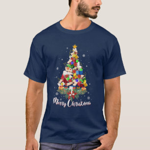 Camiseta Árvore De Natal Para Homens Mulheres Adoram Ler Li