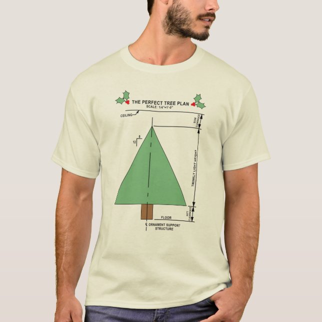 Camiseta Árvore de Natal perfeita (Frente)