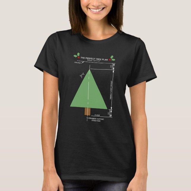 Camiseta Árvore de Natal perfeita (Frente)