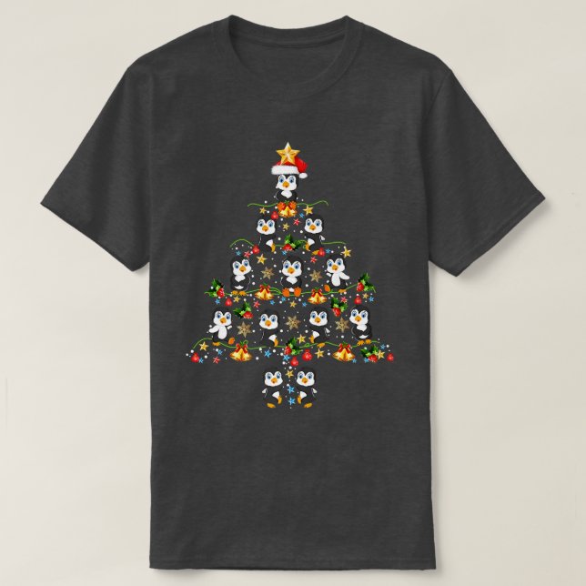 Camiseta Árvore de Natal Pinguim Feliz Natal Xmas (Frente do Design)
