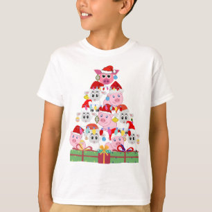 Camiseta Árvore de Natal Porco Ovelha