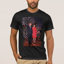 Camiseta Árvore de Natal Presidente John Kennedy & Jacqueli