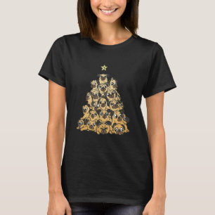 Camiseta Árvore de Natal Pug Puggle Cachorro Pet Cão Dono