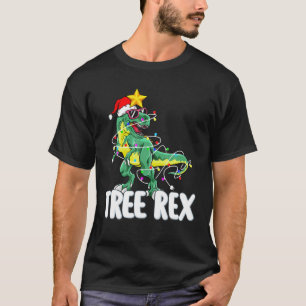Camiseta Árvore De Natal Rex Na Véspera De Natal Pajama P