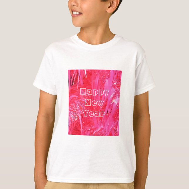 Camiseta Árvore de Natal Rosa Brilhante (Frente)