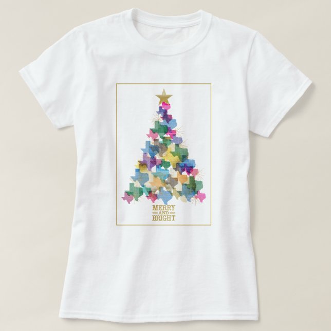 Camiseta Árvore de Natal Russo do Texas (Frente do Design)
