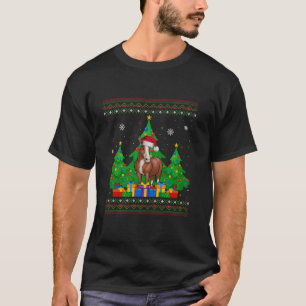 Camiseta Árvore de Natal Santa Hat Mule Xmas T