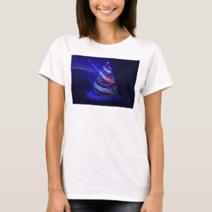 Camiseta Árvore de Natal SlipperyJoe digital translúcida ve