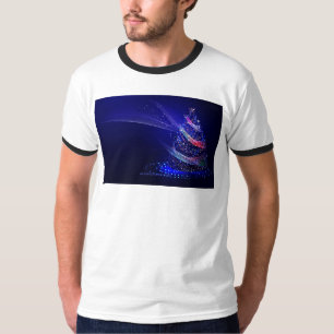 Camiseta Árvore de Natal SlipperyJoe digital translúcida ve