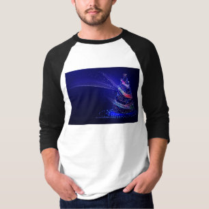 Camiseta Árvore de Natal SlipperyJoe digital translúcida ve