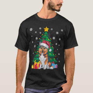 Camiseta Árvore de Natal Suave Luzes Norueguesas Elkho