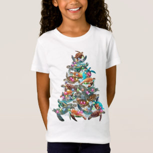 Camiseta Árvore de Natal Tartaruga Ornamento Árvore de Nata