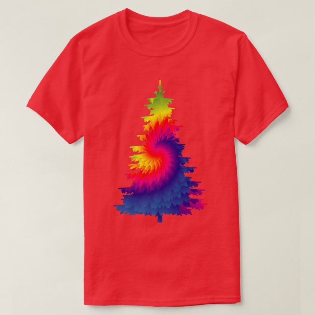 Camiseta Árvore de Natal Tie Dye (Frente do Design)