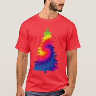 Camiseta Árvore de Natal Tie Dye