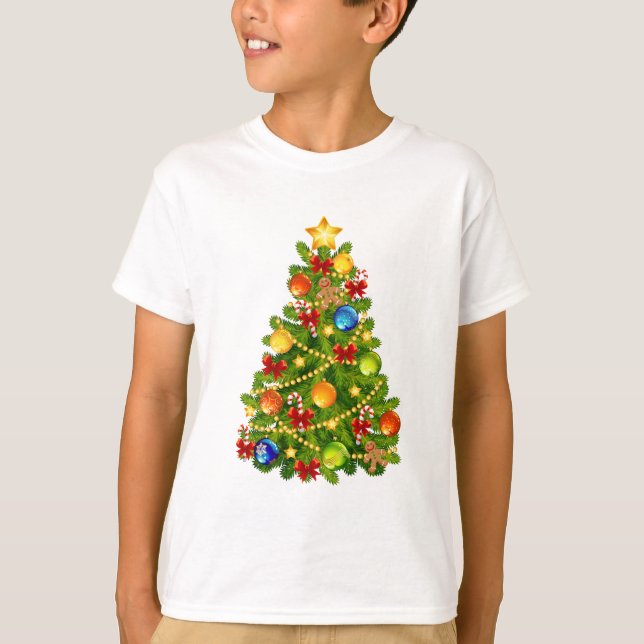 Camiseta Árvore de Natal Verde (Frente)