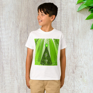 Camiseta Árvore de Natal Verde Moderna com Estrela
