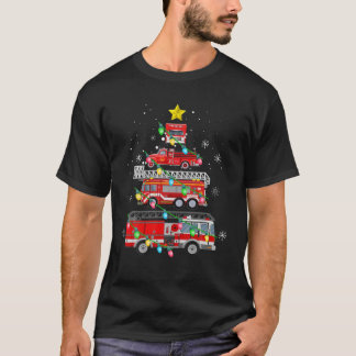 Camiseta Árvore de Natal X de um Bombeiro Engraçado