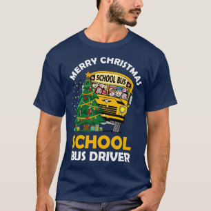 Camiseta Árvore de ônibus da escola de natal engraçada, Árv