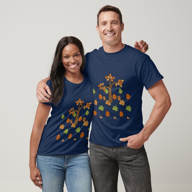 Camiseta Árvore de Outono Elegante & Folhas com Estilo (Unissex)