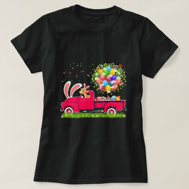 Camiseta Árvore De Ovos De Páscoa De Caminhão De Pickup Bun (Frente do Design)