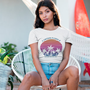 Camiseta Árvore de Palma de Cruzeiro de Praia de Férias d